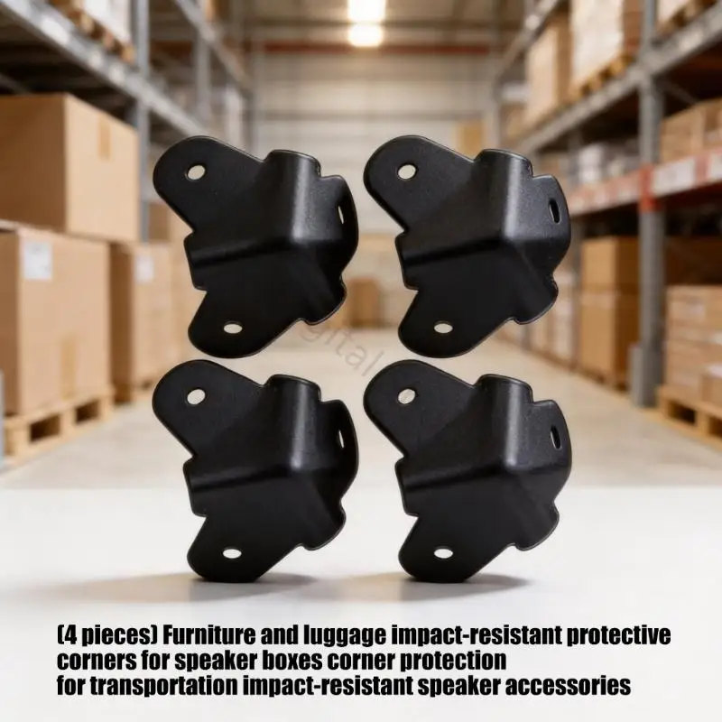 96BA Cabinet Metal Corner Protectors with Mounting Holes for Speaker Cases, Equipment Boxes, and Edges Reinforcement