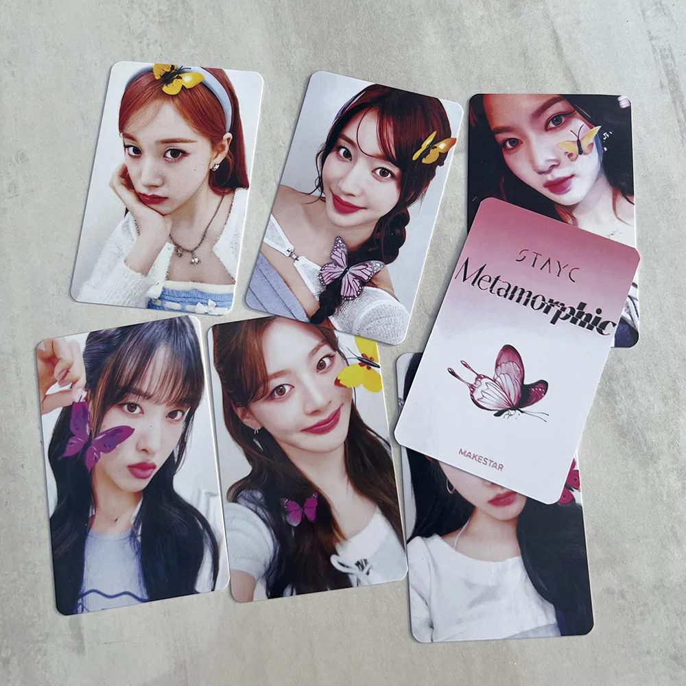 6 pz/set KPOP STAYC metamorfico 1 ° Album nuove fotocellule Sieun Seeun Yoon Sumin MS minirrecord Ver Selfie Lomo Cards Fans Gifts