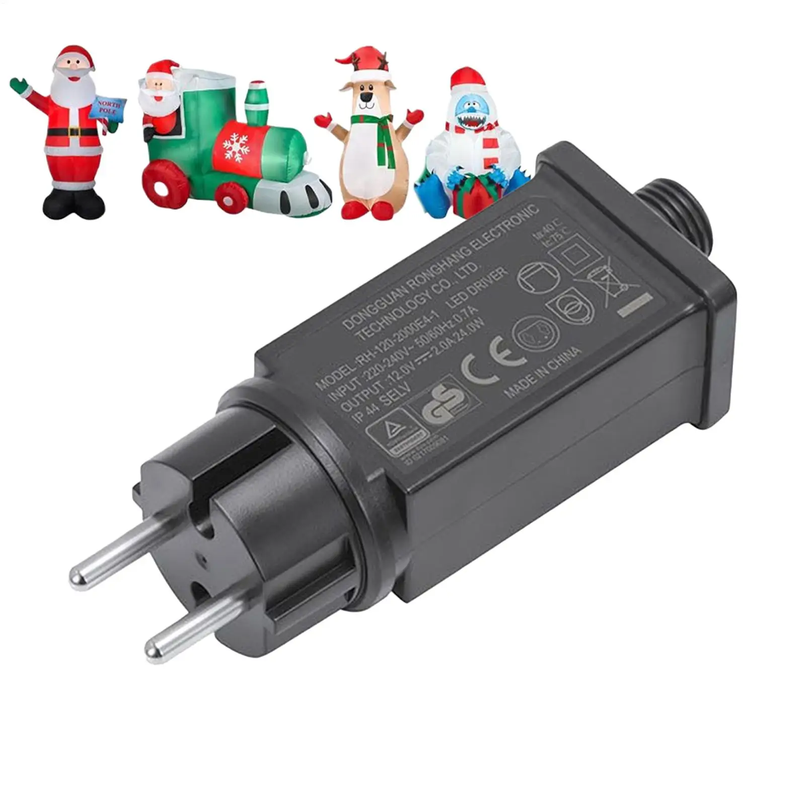 

12V EU Plug LED Light Power Supply Adapter Fairy Lights Power Adapter IP44 Waterproof Transformer For Outdoor Yard Inflatables