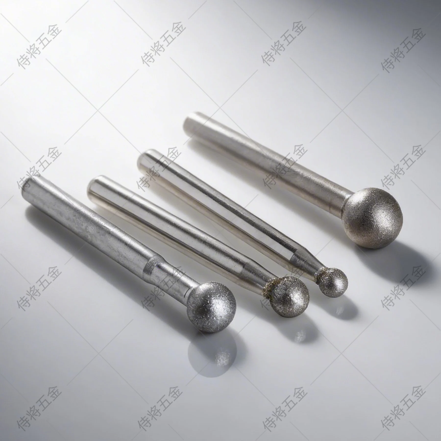 SDC Electroplated Diamond Spherical Burr 6mm Shank Diamond Grinding Head for Jade Glass Ceramic Stone Alloy Carving Polishing