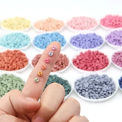 50-200 pz 4mm vestiti per bambole fai-da-te fibbie rotonde in plastica 2 fori Mini bottoni per cartoni animati fatti a mano Scrapbooking indumento cucito artigianale