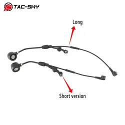 TS TAC-SKY DulMédiateur set Microphone COMTA à 2 broches Compatible avec Peltor Comta Ii III XPI V Casque de prise de vue