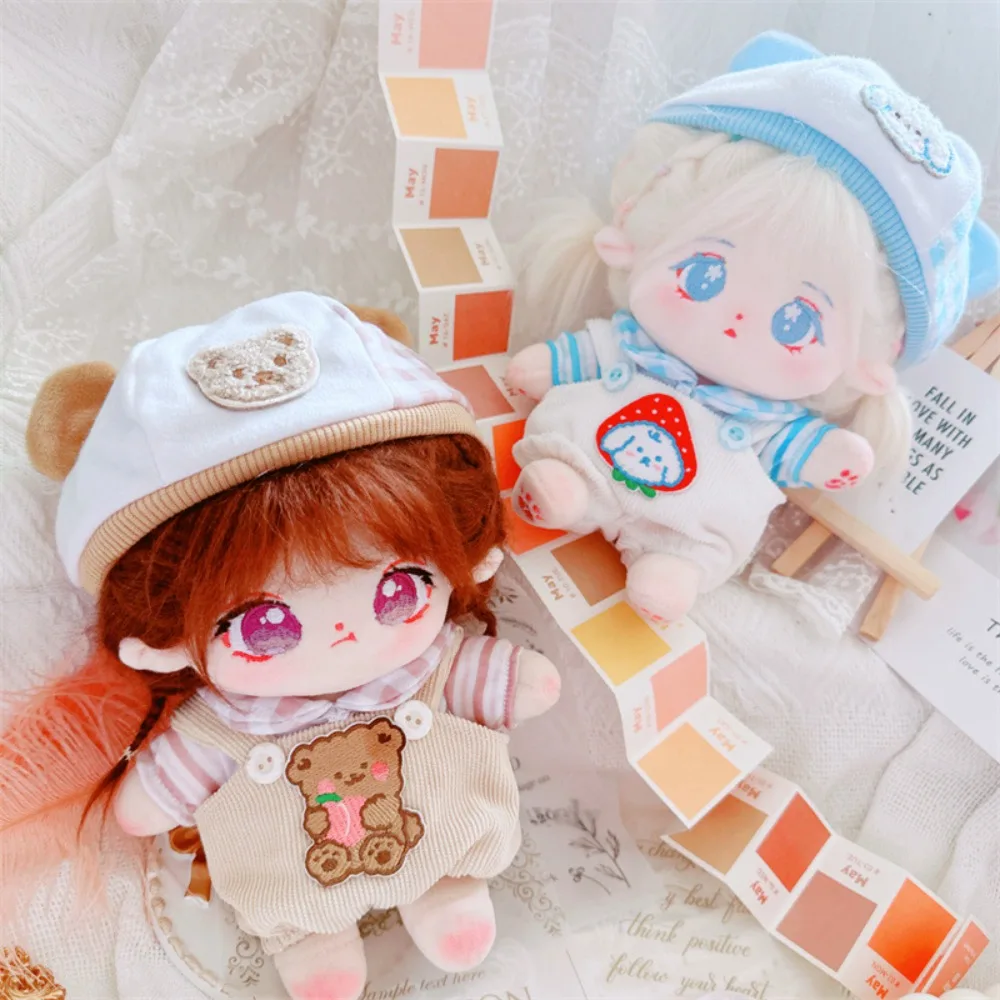 حزام السراويل القطن ملابس دمى مجموعة الدب قبعة فستان القطن دمية البدلة Kawaii الكرتون دمى الملابس إكسسوارات دمي #4
