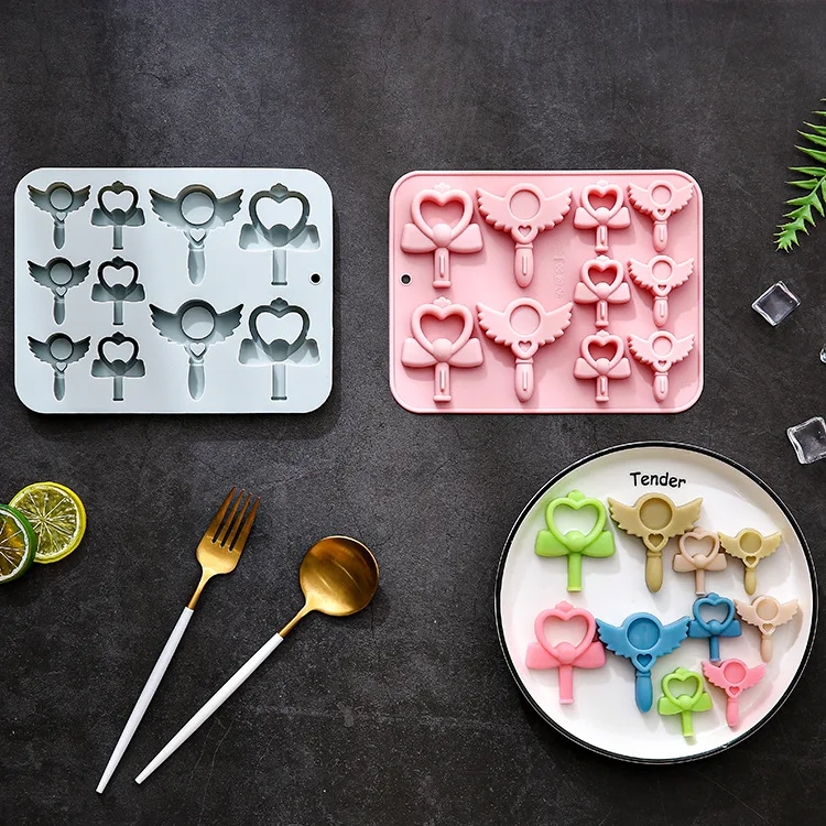 

2 Pack 10-hole 2 Different Sizes Fairy Stick Shape Silicone Molds Cake Mold Ice Chocolate Mold Baking Accessories Cake Decor