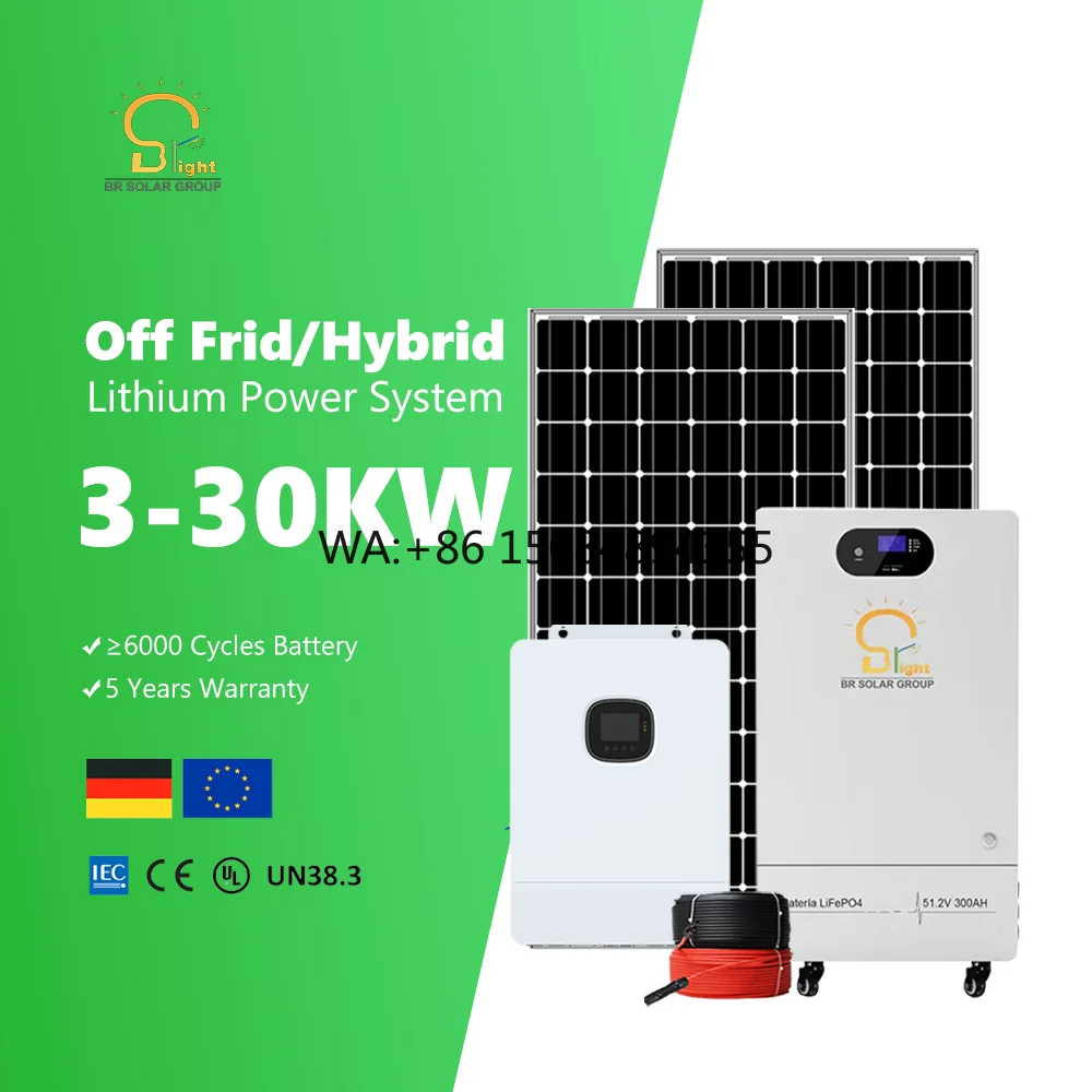 SOLAR 20kw Off-grid Solar Power System Kit with Lithium Battery CE Certified 5-Year Warranty for Residential Use