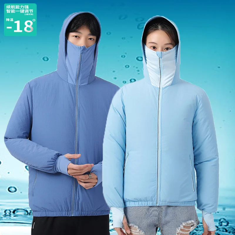 Smart Fan Clothes Men's Outdoor Couple Work Site Refrigeration Air Conditioning Clothes Heatstroke Prevention Cooling Thin Sun P