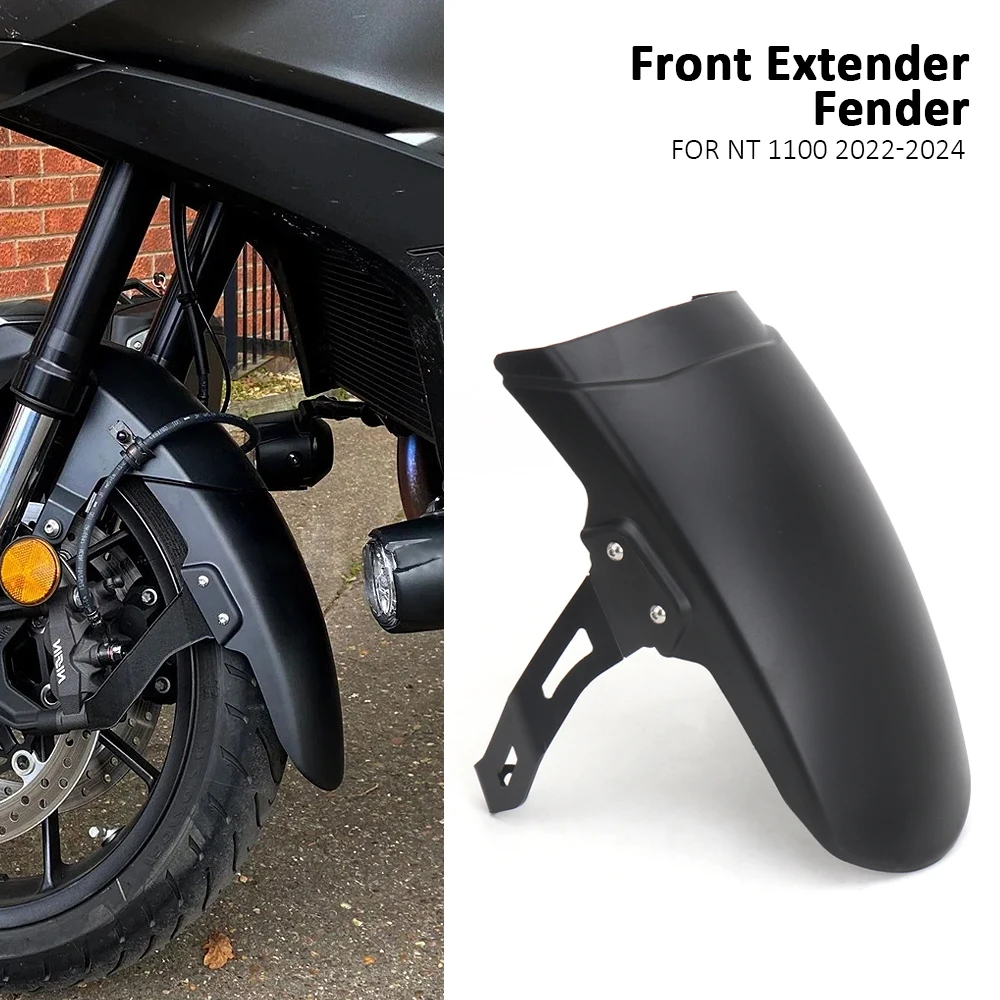 

New 2022 2023 2024 Front Fender Mudguard Extender Motorcycle Accessories Black For Honda NT 1100 NT1100 nt1100