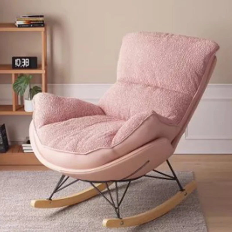 Normal Adults Support Chair Armrest Cheap Relax Lazy Nordic Recliner Chairs Rocking Puffs Single Woonkamer Stoelen Furniture