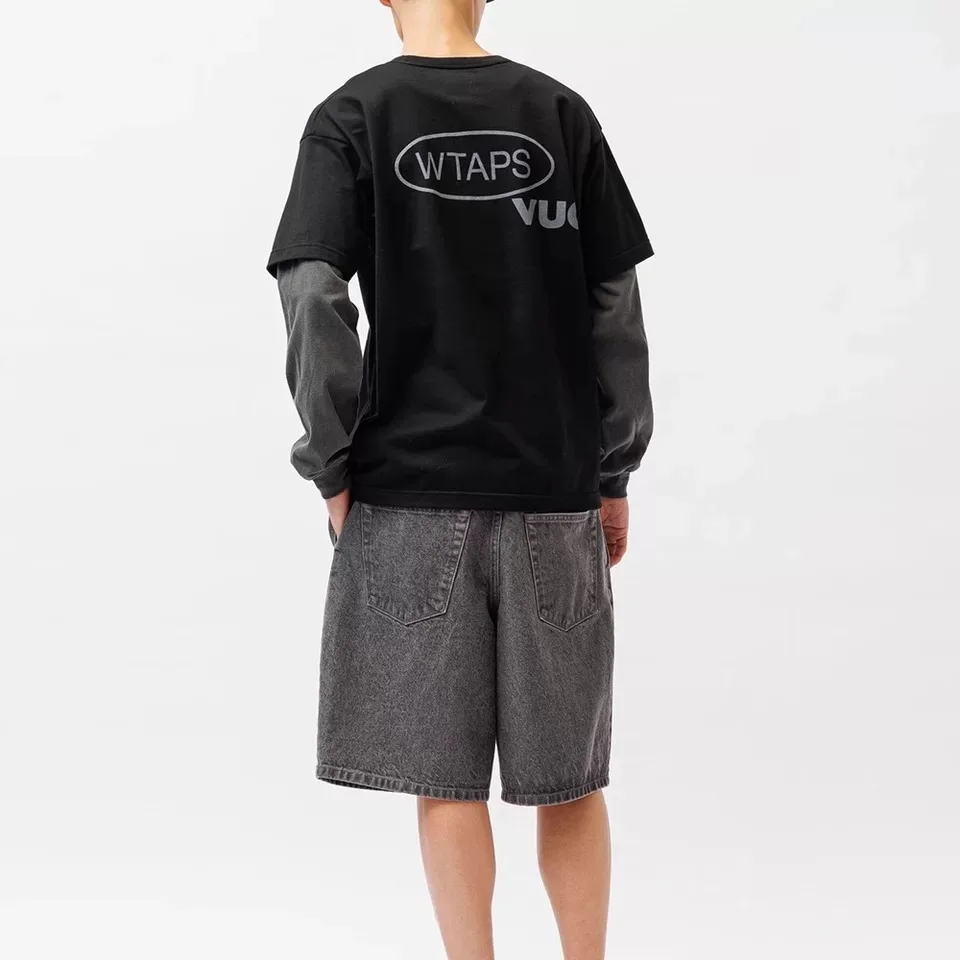 WTAPS 26SS Men's Washed Denim Shorts Loose Fit Casual Japanese Streetwear Summer Jean Short Pants
