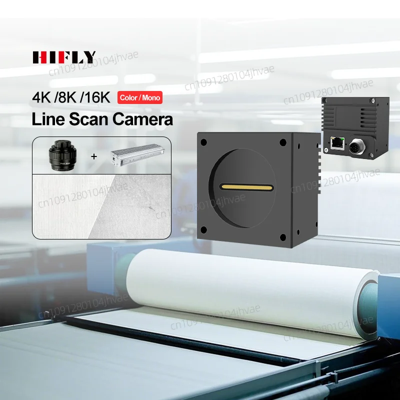 كاميرا صناعية عالية السرعة 27.5 كيلو هرتز 4K أحادية CMOS Global Shutter Line Scan GigE