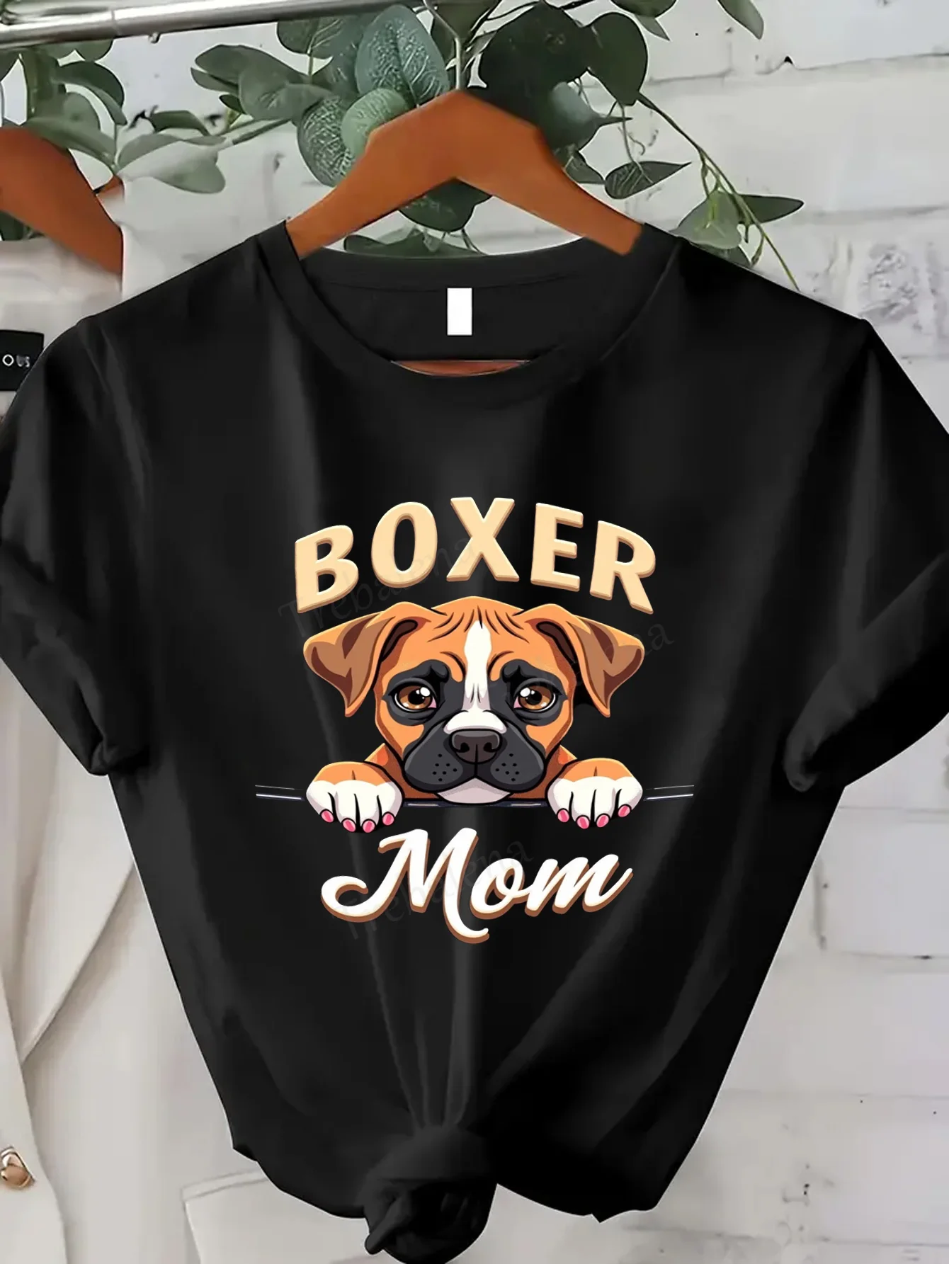 Camiseta de mujer Boxer Mom Tee - Camiseta linda amante de los perros para mujer