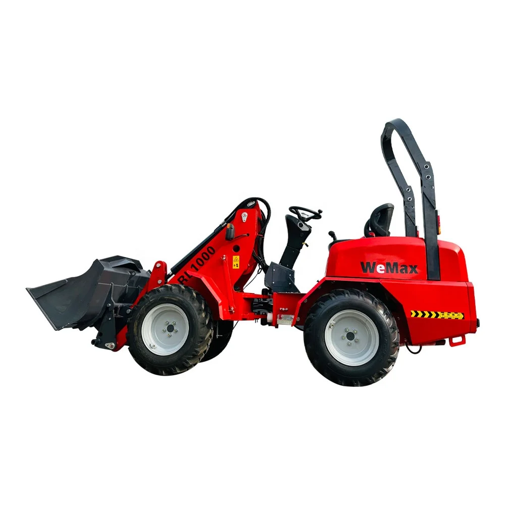 Rima Construction Machine 1000 kg Loading Mini Small Skid Steer Wheel Front Mini Loader