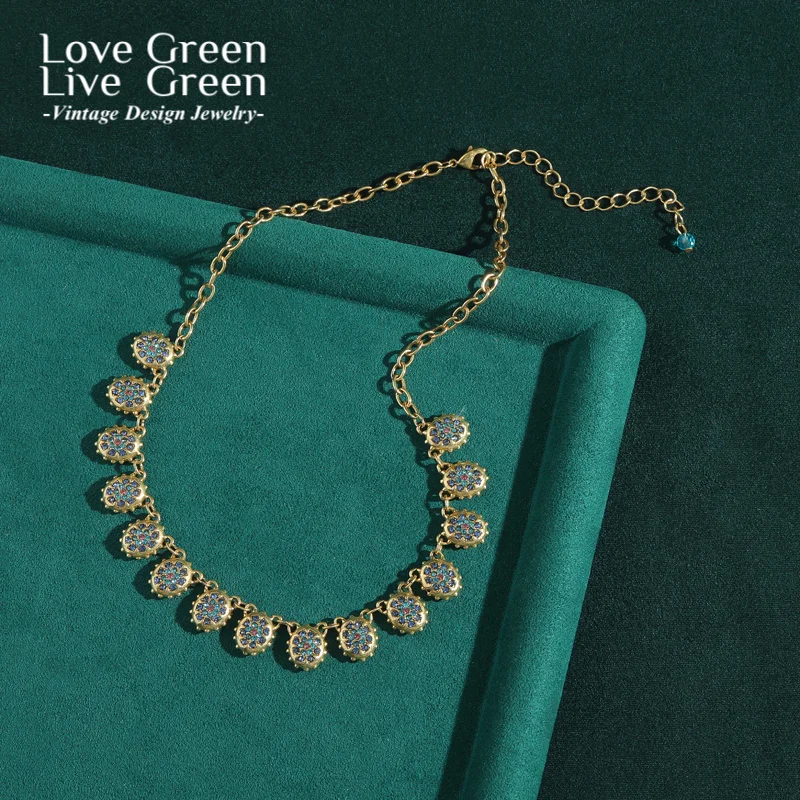 

Vintage Colorful Rhinestones Beetle Pendant Necklace Collar Choker Gold Color Cham Chain Woman Luxury Designer Accessories 2025