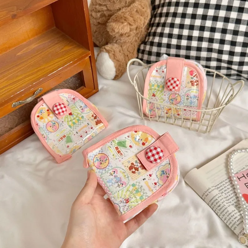 1-delige zomer cartoon Kpop fotokaart portemonnee retro Japanse kawaii dopamine mini portemonnee portemonnee outdoor student muntzak