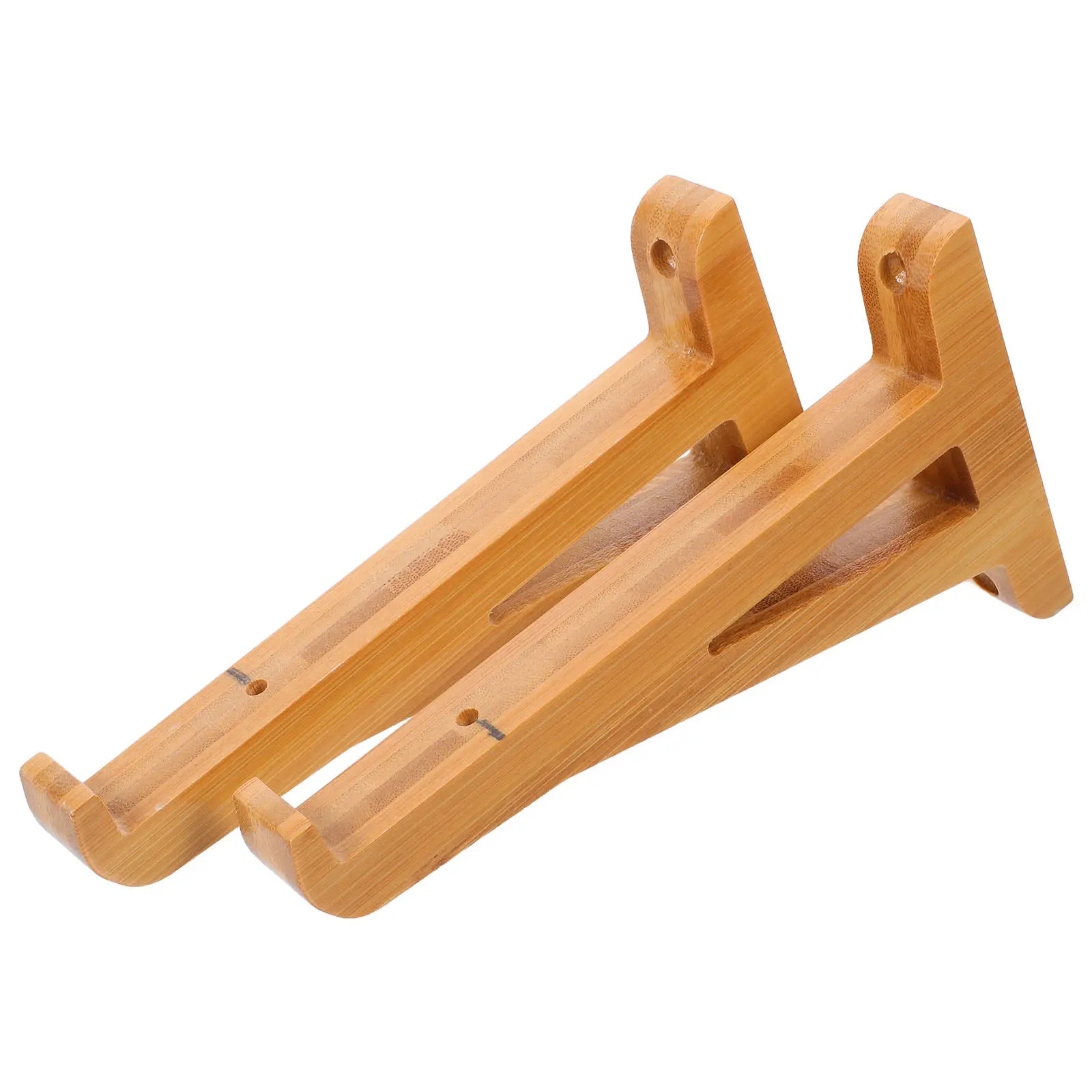 2Pcs Wooden Shelf Brackets Triangular Structure Scientific Pressure Distribution Wall Mount Floating Shelf Support for Farmhouse