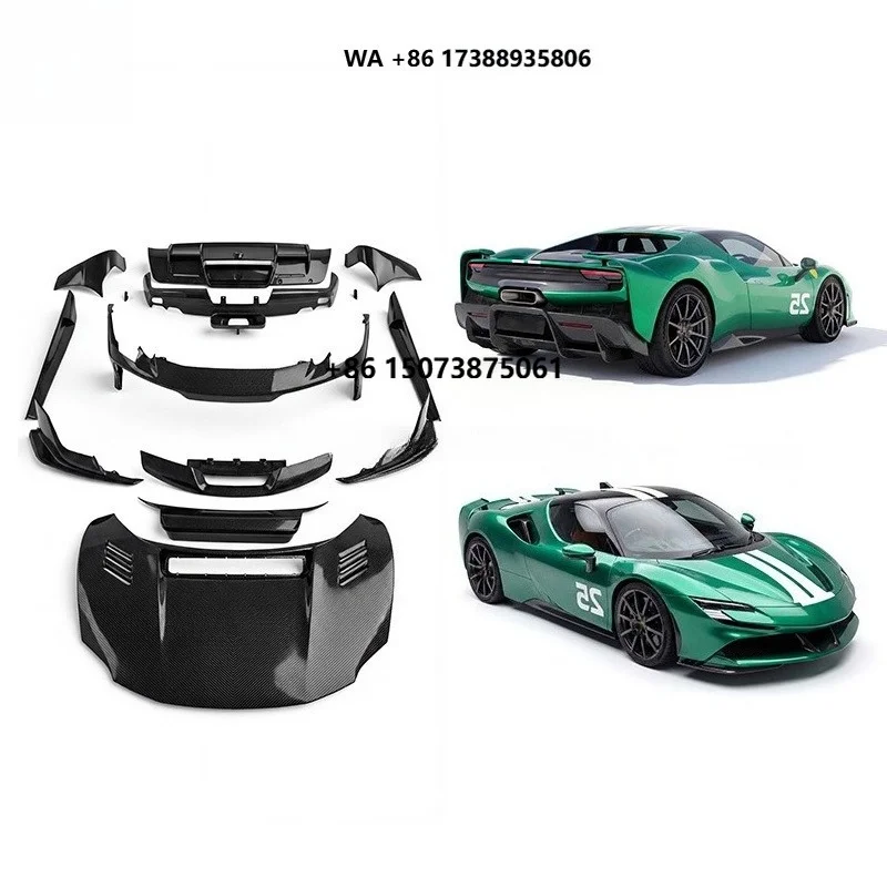 Exterior Car Accessories Dry Carbon Fiber Body Kit for Ferr-ari 296 GTB Upgrade Speciale Style Conversion Car Kit Body Kit