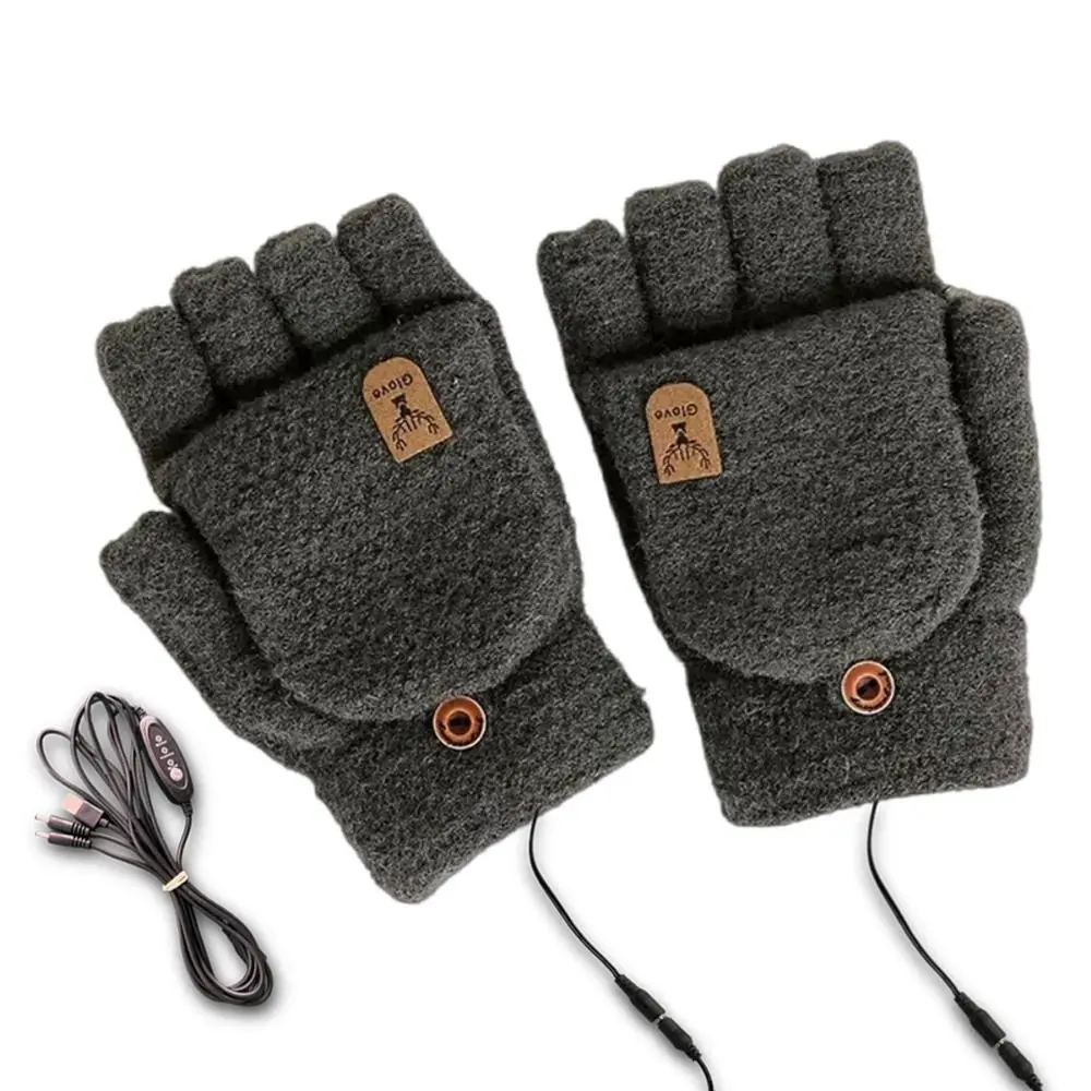 

Креативные зимние перчатки с USB-подогревом, нескользящие регулируемые перезаряжаемые перчатки, многоразовые теплые перчатки с сенсорным экраном