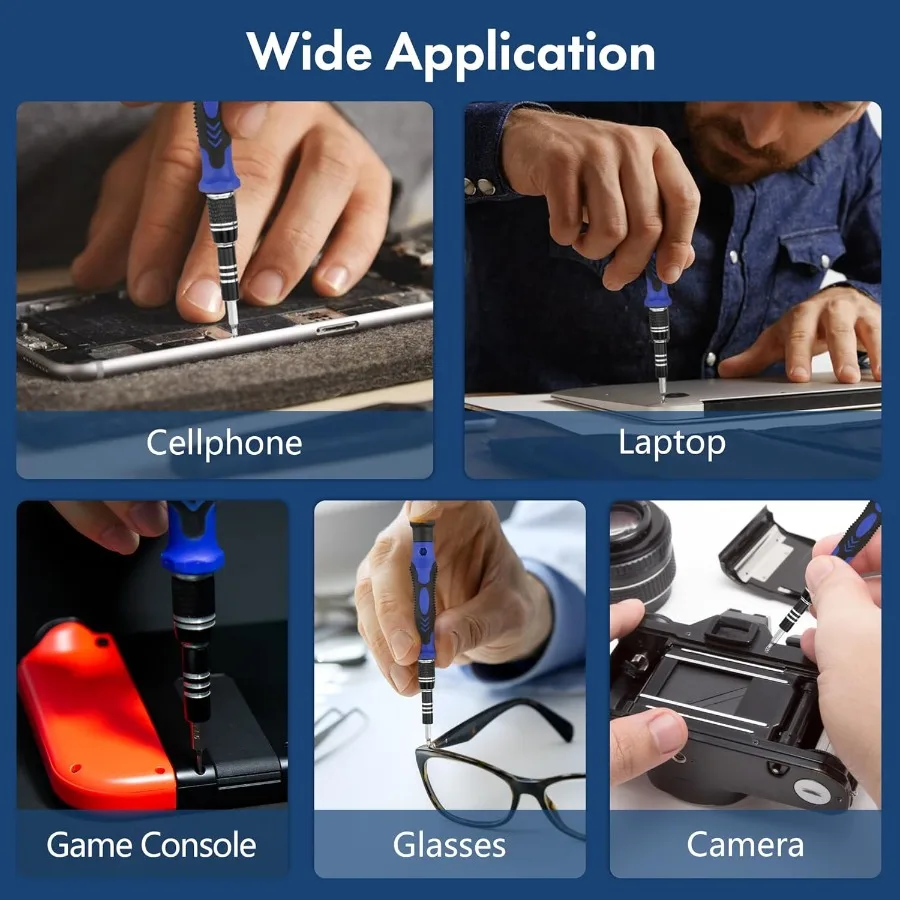 مجموعة مفكات براغي دقيقة 82 في 1 مجموعة أدوات إصلاح الإلكترونيات المغناطيسية مع عمود ible وقضيب تمديد متوافق مع أجهزة الكمبيوتر المحمول