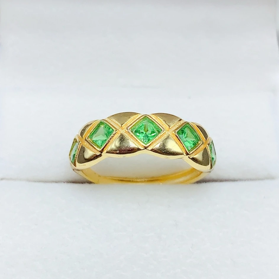 Certified 925 Silver Natural Emerald Ring 3mm Genuine Colombian Emerald Silver Fine Jewelry May Birthstone Ring Gift for Wife
