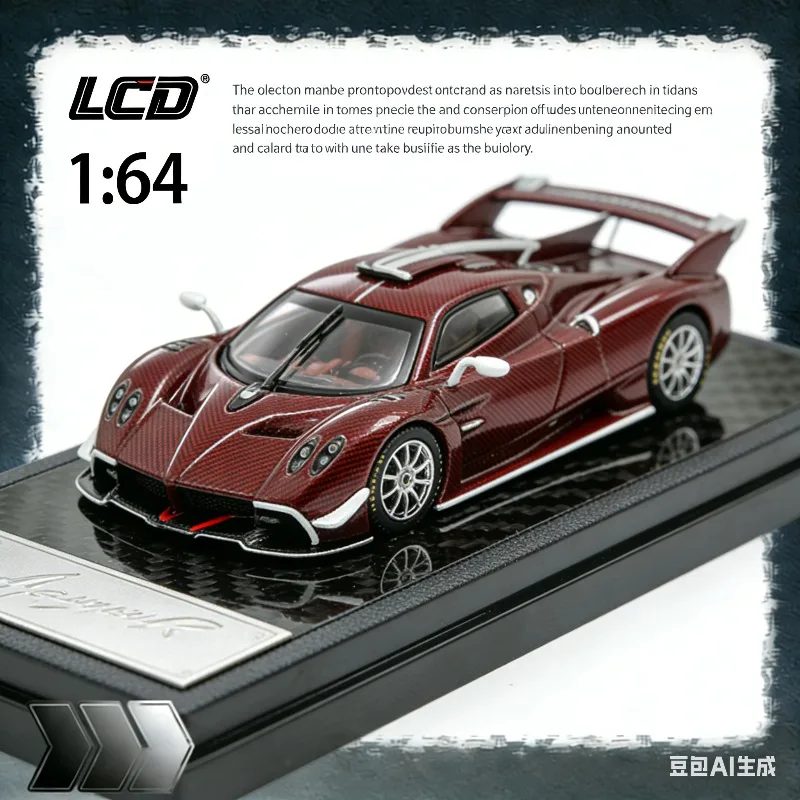 

Масштабная модель из литого металла 1:64: эффектный красный гиперкар с деталями из карбона и белой отделкой