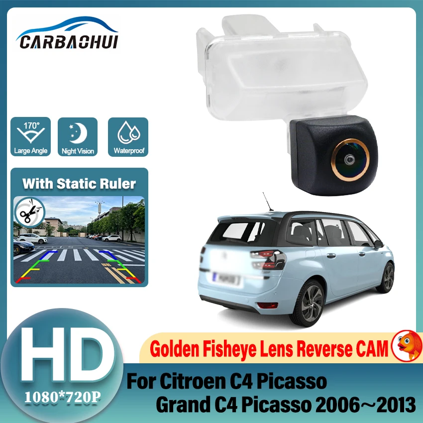 HD 1080*720 Fisheye Lens Rear View Camera For Citroen C4 Picasso Grand C4 Picasso 2006~2013 Car Reverse Parking Accessories