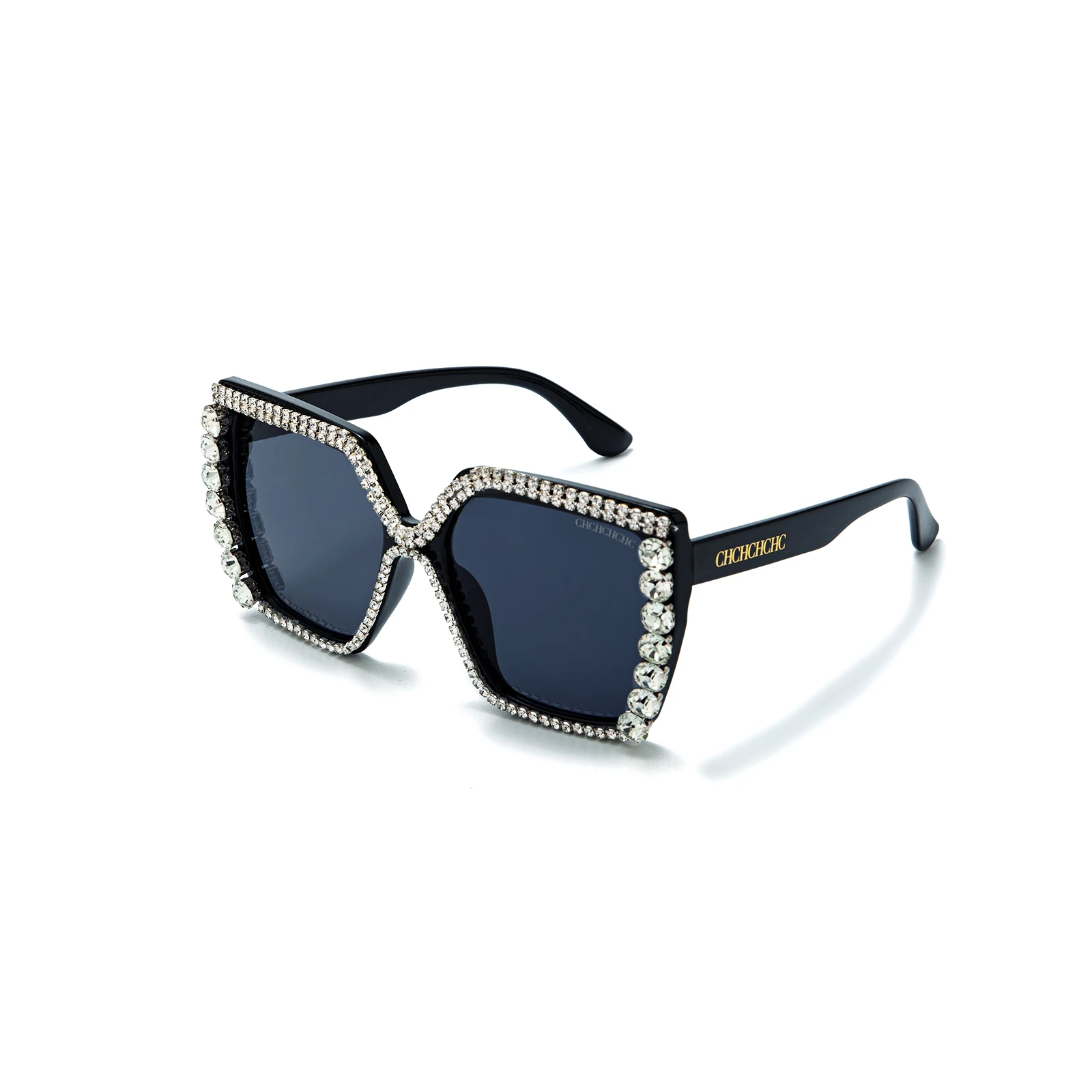 2025 Oversized Square Sunglasses Glamorous Rhinestone Frame UV Protection TAC Lens For Beach Parties And Vacations