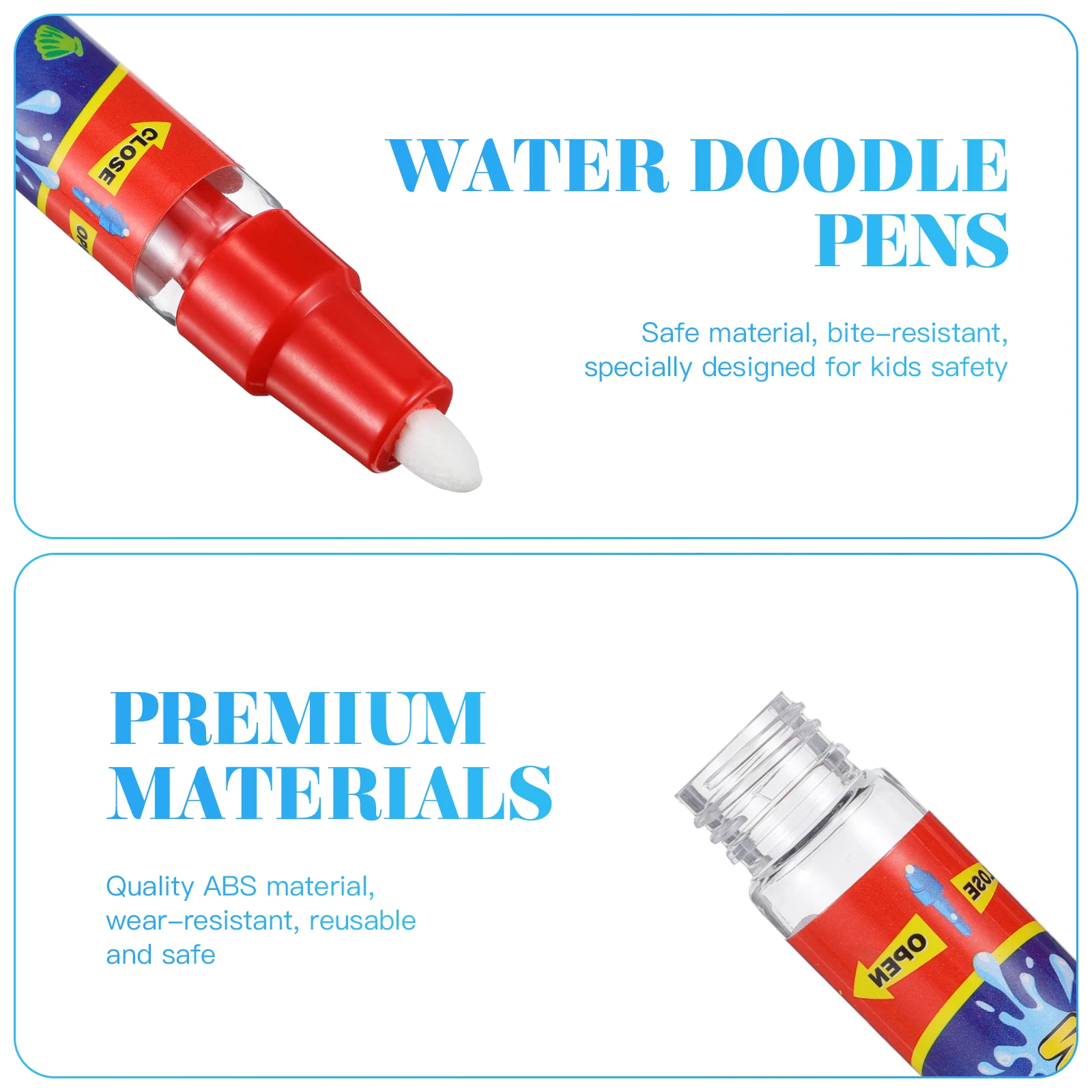 6Pcs Magical Water Drawing Pen Kid Painting Water Writing Mat Pen Doodle Pens Replacement Tool Education Toy For Kids
