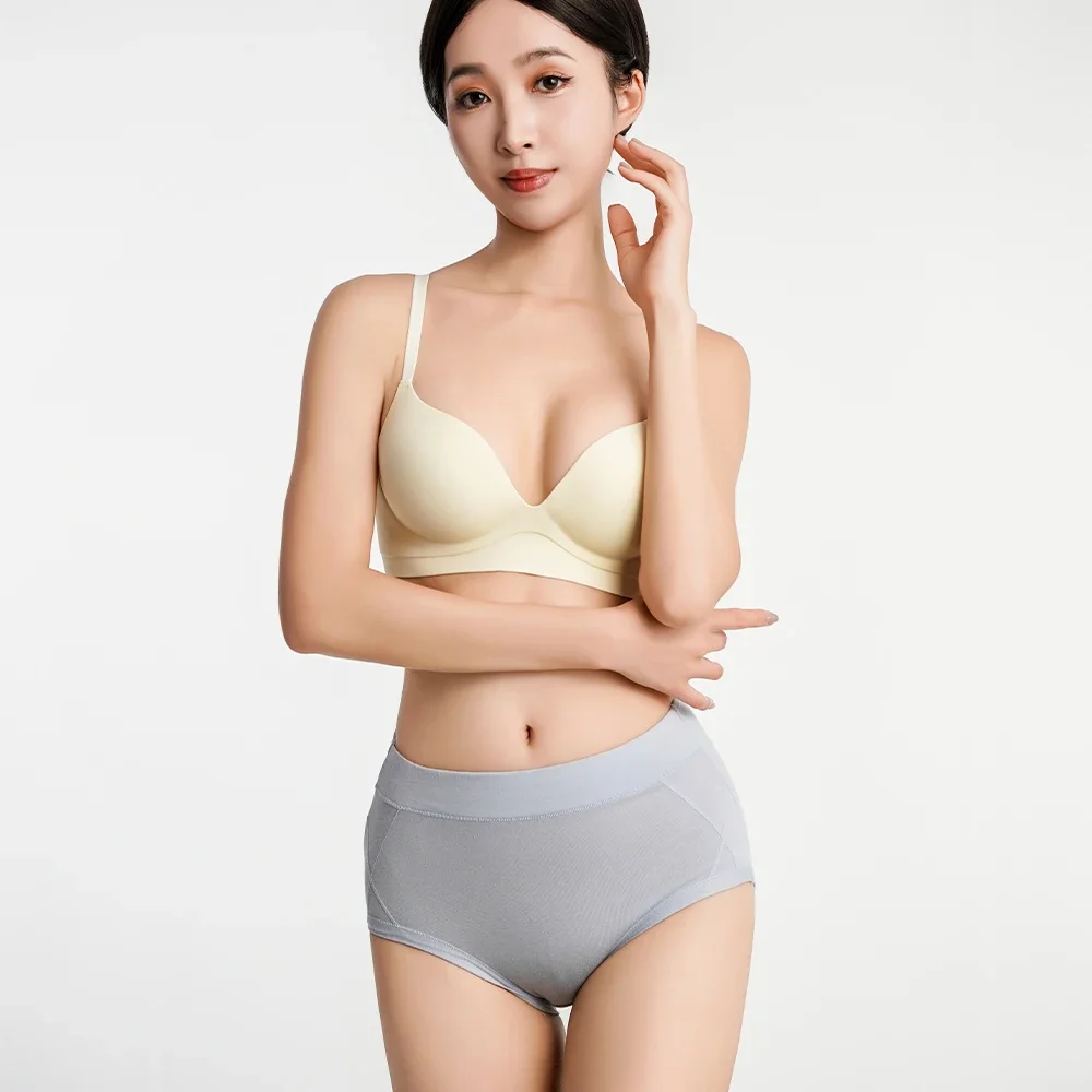 3pcs/lot Cotton Panties for Women Plus Size Briefs Mid Waist Panties Solid Color Beauty Sexy Lingerie Underpanties 40-100kg