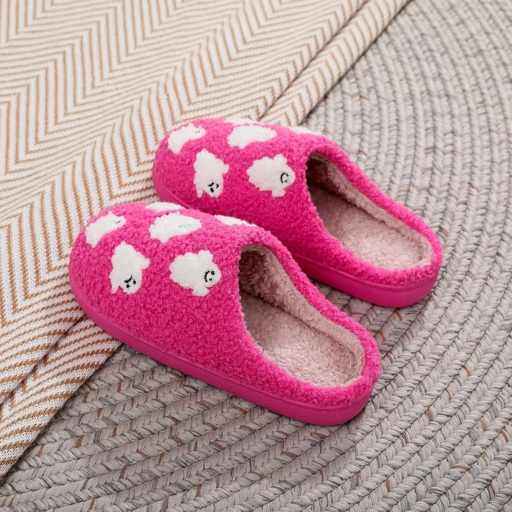 Lässige, weiche Halloween-Hausschuhe, schöne warme Geister-Hausschuhe, niedliche dicke Sohle, flauschige Winter-Slipper für Halloween – Detail 9
