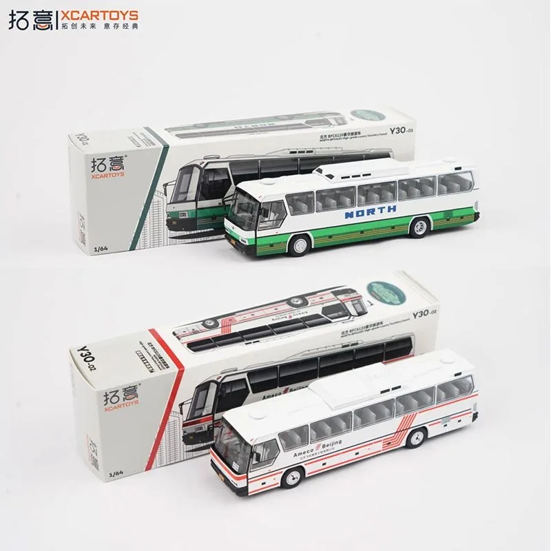 Xcartoys&POPRACE 1/64 Northern BFC6120 luxury tour bus Ameco bus simulation alloy car model