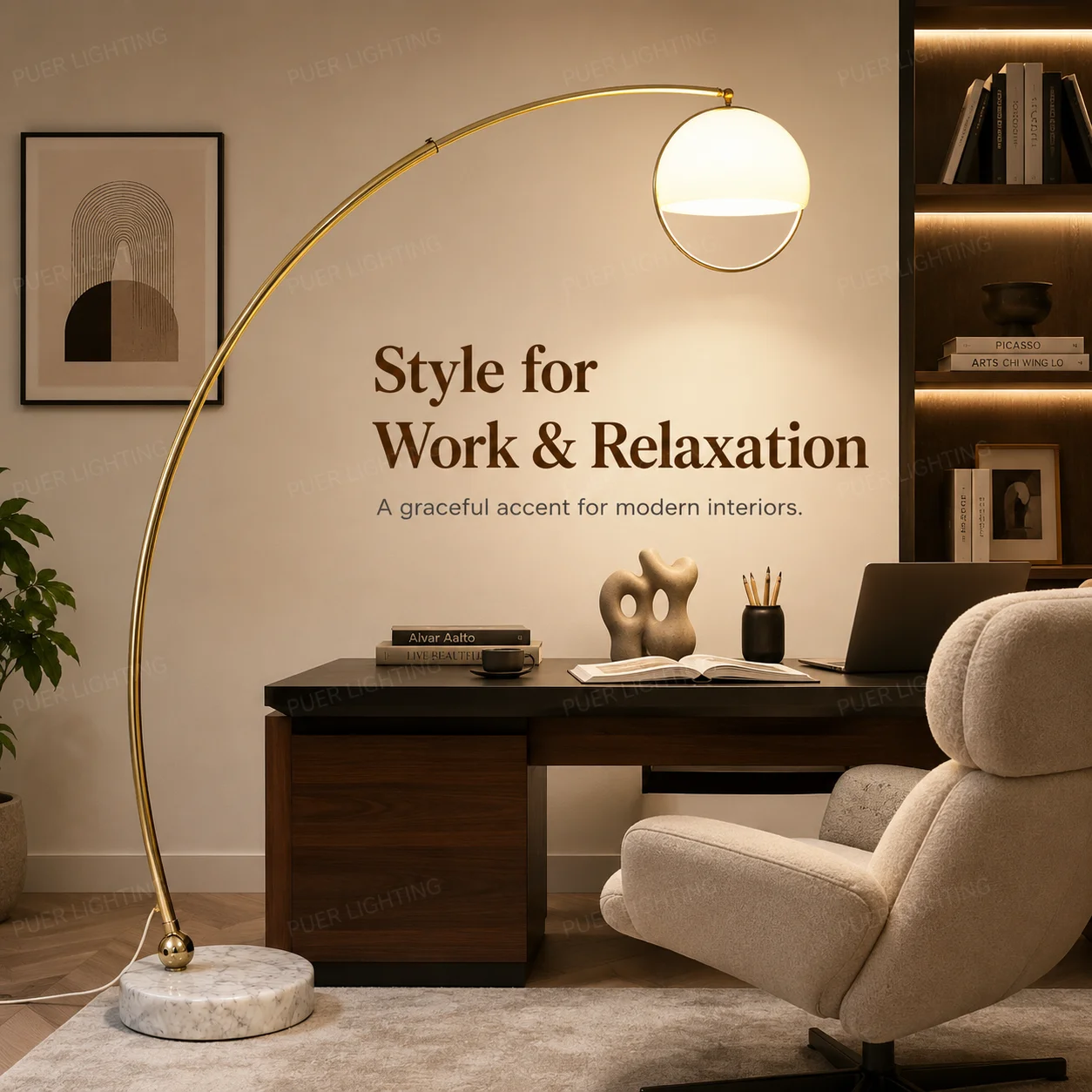 Golden Fishing Arm Floor Lamp Glass Lampshade Retro Standing Lamp French Style Lighting for Living Room Bedroom Sofa Side Study