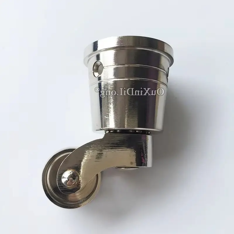 Chromed 4PCS Solid Brass Cup Wheels Table Chair Couch Cabinet Furniture Casters 360° Rotary Smoothly Moving Furniture Rollers
