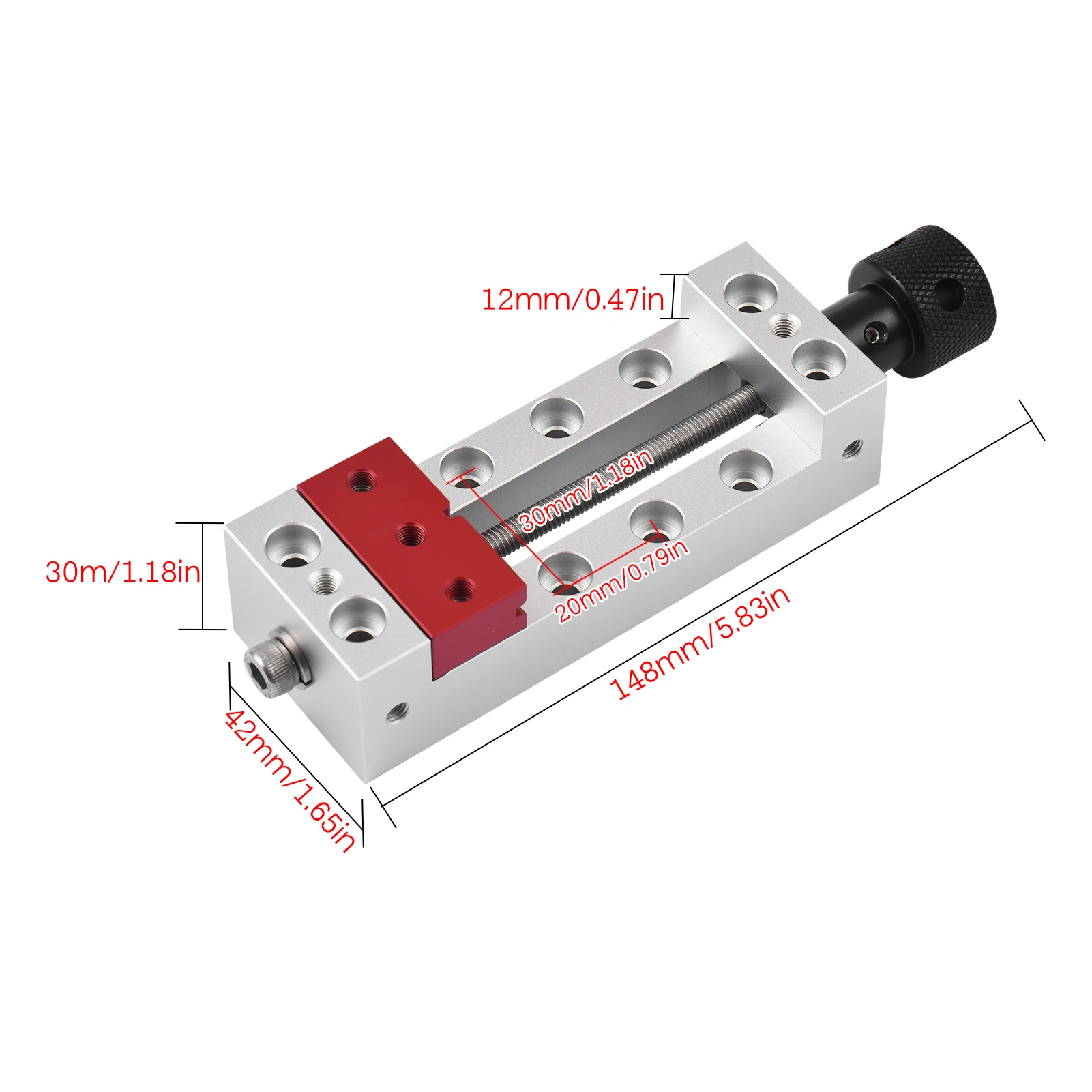 Mini Drill Press Vise 2.56-Inch Jaw Width Flat Clamp Bench Vise for Carving Engraving Machine Bench Drill Watch Repairing