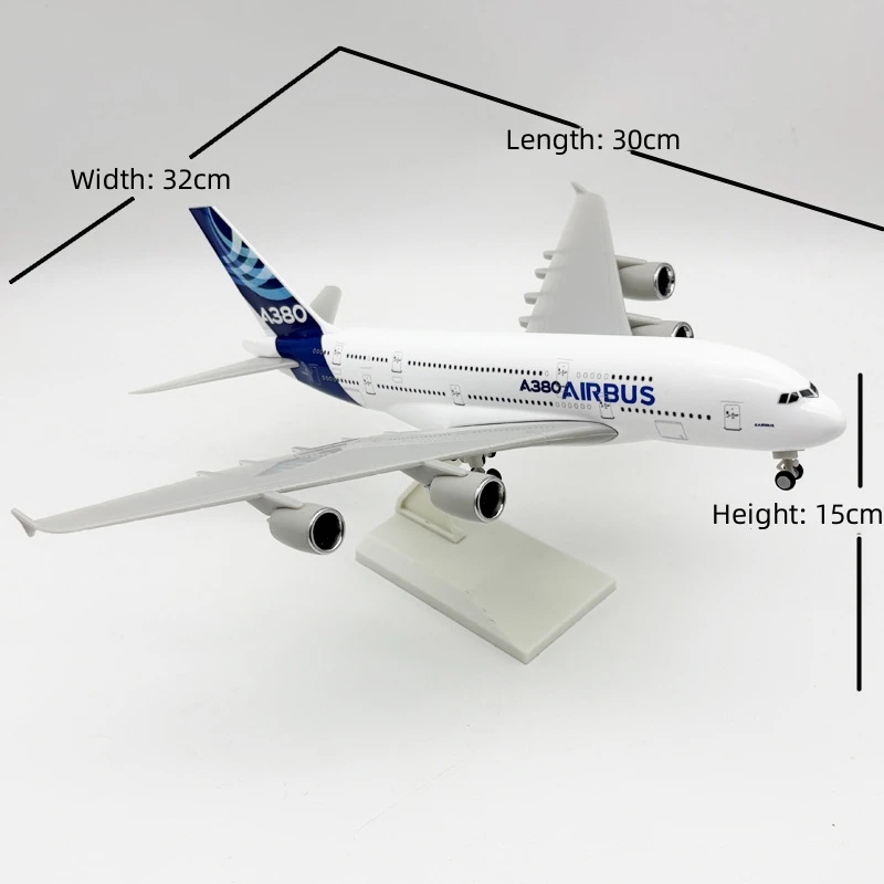 20/30 سنتيمتر a380 سلسلة نماذج الطائرات 1/240 الراتنج مقياس الطائرة ايرباص a380 تحصيل الطائرات مع عجلات لعبة الطائرات