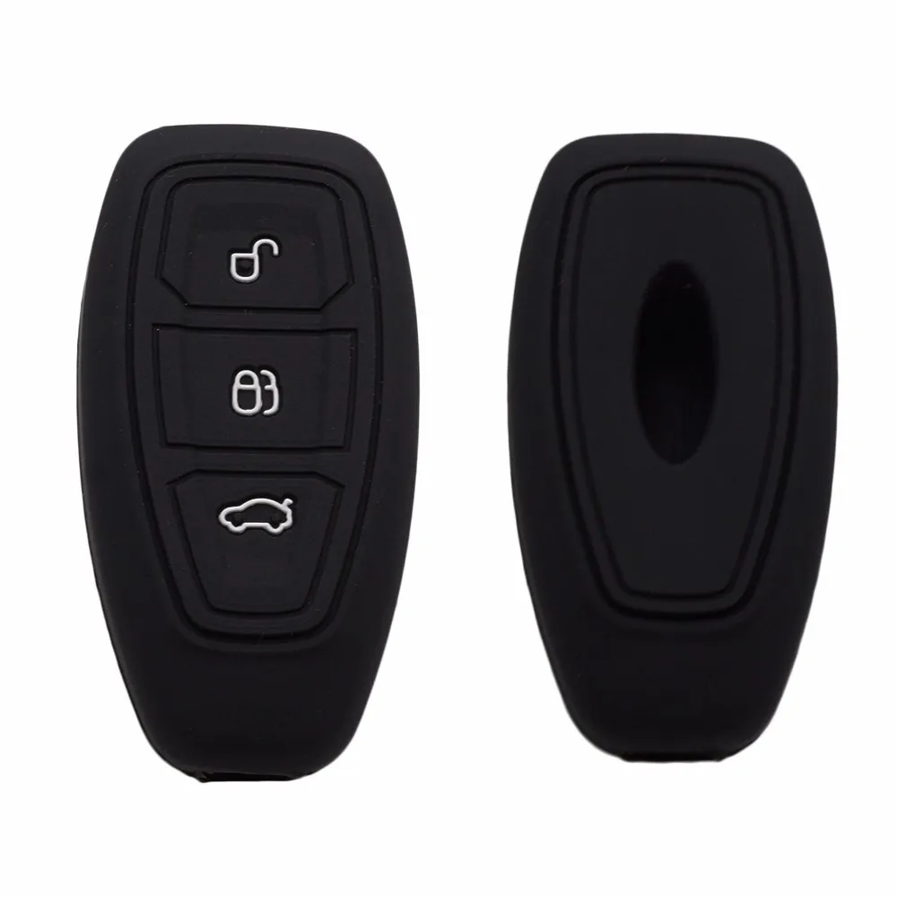 

Silicone Car Key Case Shell for Ford Kuga Focus Mk3 Mk4 Mondeo Fiesta Titanium Ecosport Transit MK8 key Cover Remote Accessories