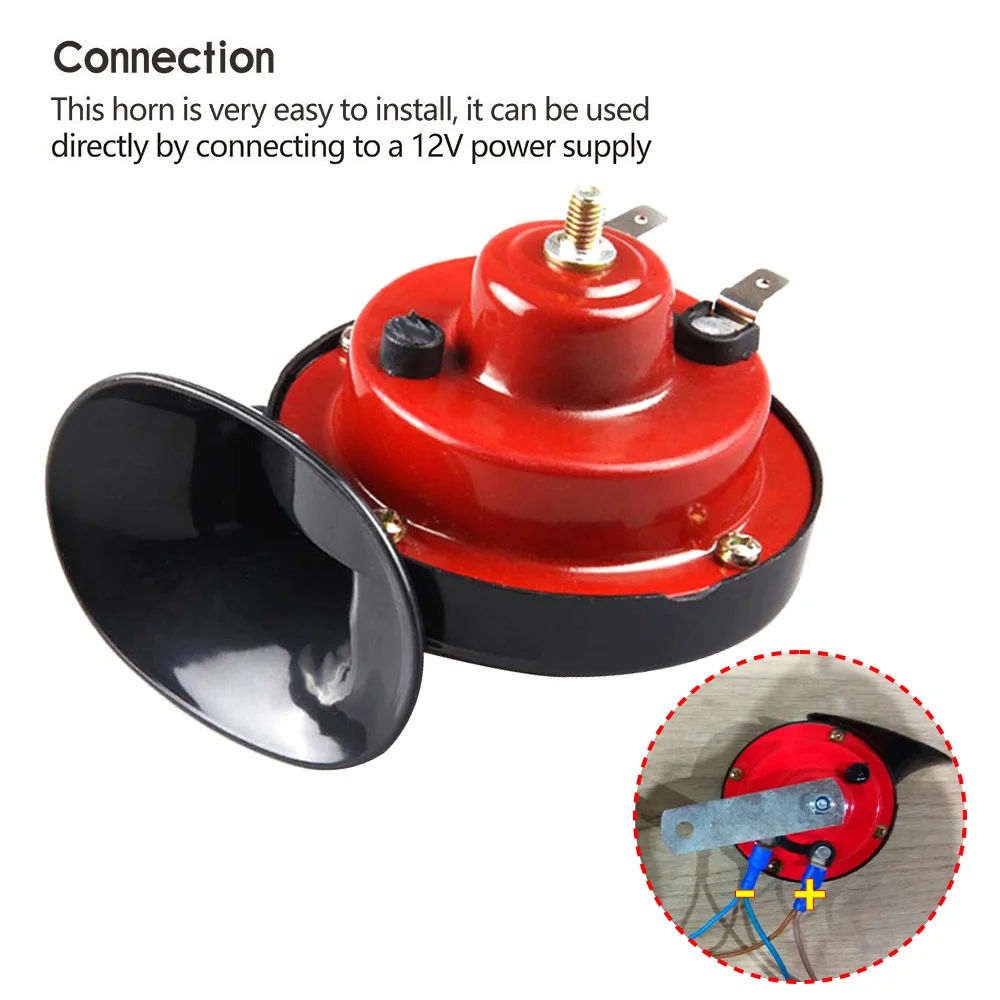 1/2 Stück 12V 300DB Elektrisches Lautes Schneckenhorn Langlebiger Klarer Klang Autohupe Universal – Detail 8