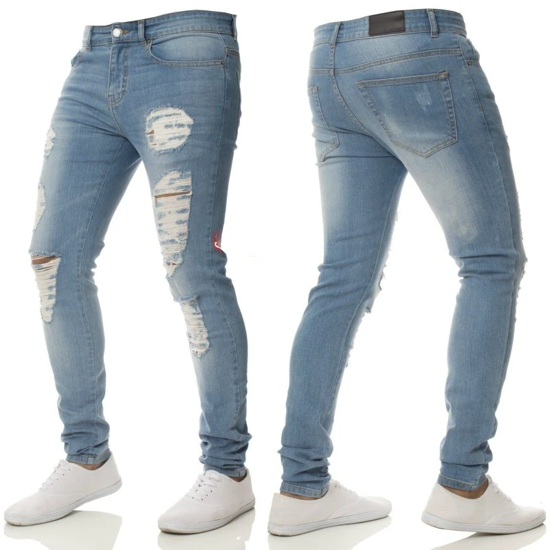 

Men Jeans Denim Pants Skinny Jeans Streetwear Y2k Hollow Out Skinny Pants Thin New Menswear Trouser Adult Menswear Pocket