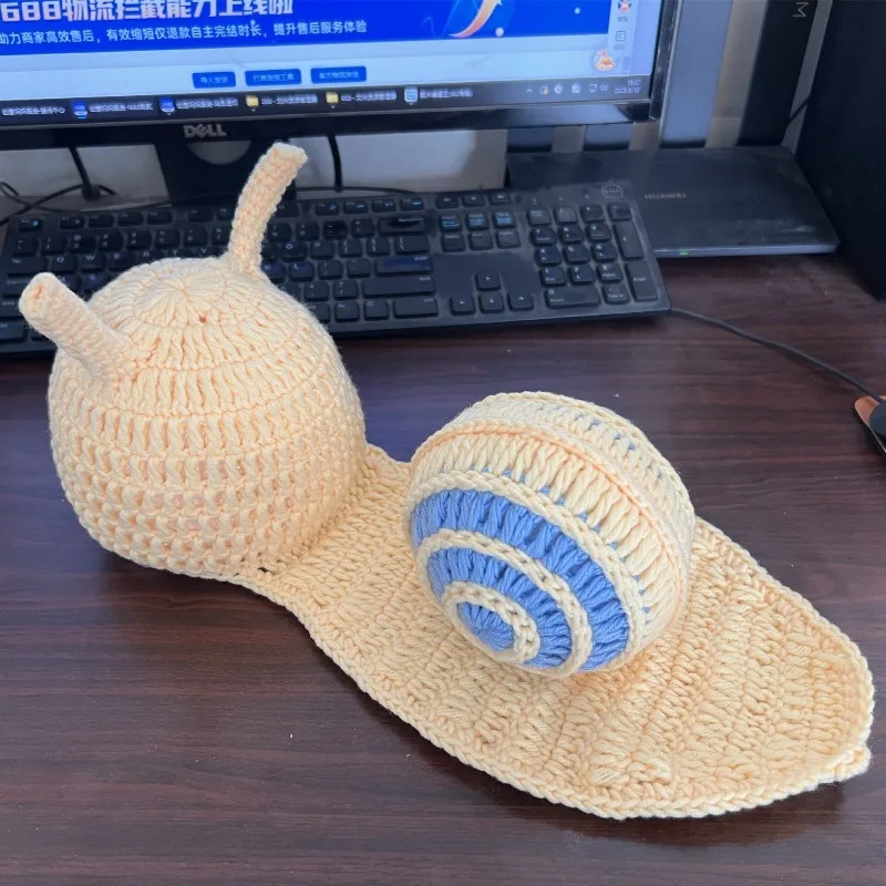 الوليد التصوير الزي لطيف الطفل صور الدعامة مضحك محبوك شرنقة الحلزون قماط التفاف