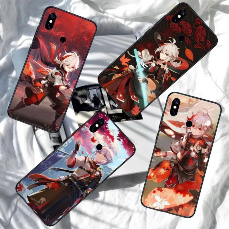 Genshin Impact Kazuha Phone Case for Xiaomi Redmi Note 11 10 9T 8 7 Pro 9 9A 9C 8 Black Soft Phone Cover Funda