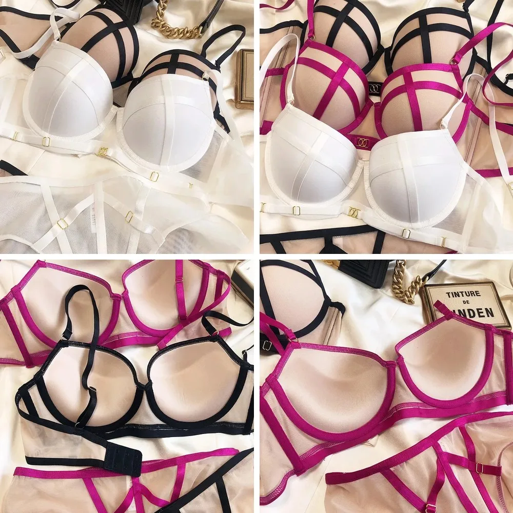 

Sexy Adjustable Anti-Sagging Bra & Panty Set with Soft Steel Ring, Push Up for Small Chest