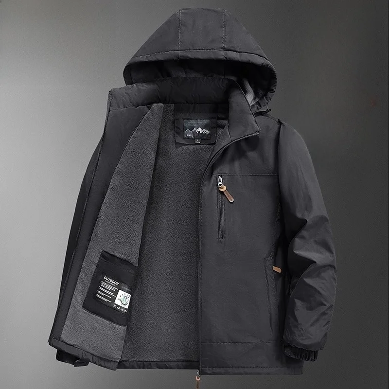 خريف شتاء الرجال القطن Jaet Thiened Fce اصطف فضفاض صالح معطف دافئ مع كيتس متعددة Busin عارضة Sle
