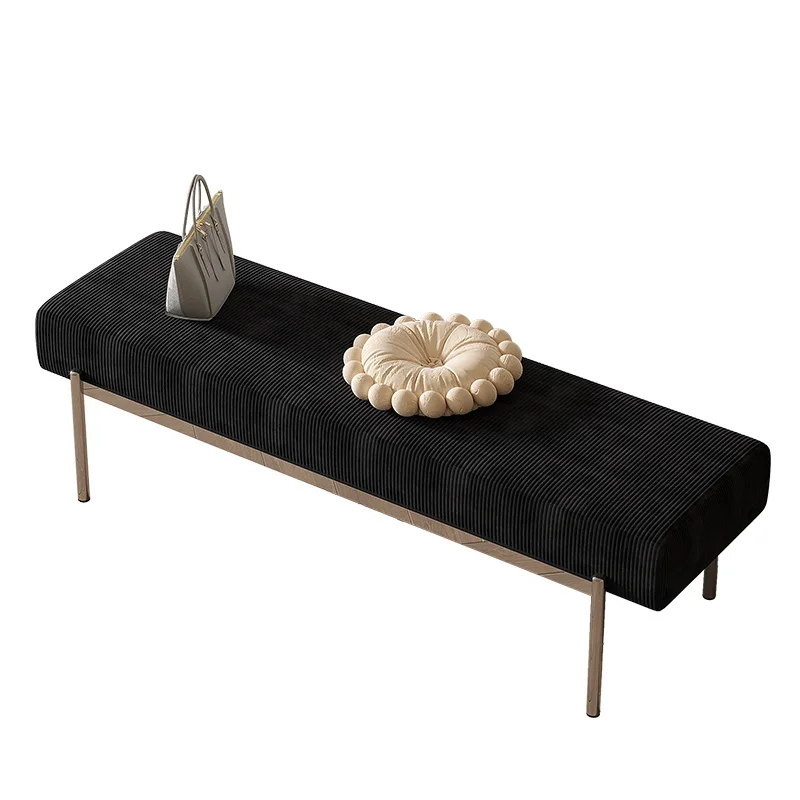 

Simple and creative corduroy shoe change stool home clothing store leisure stool retro premium bench bedroom bedside stool