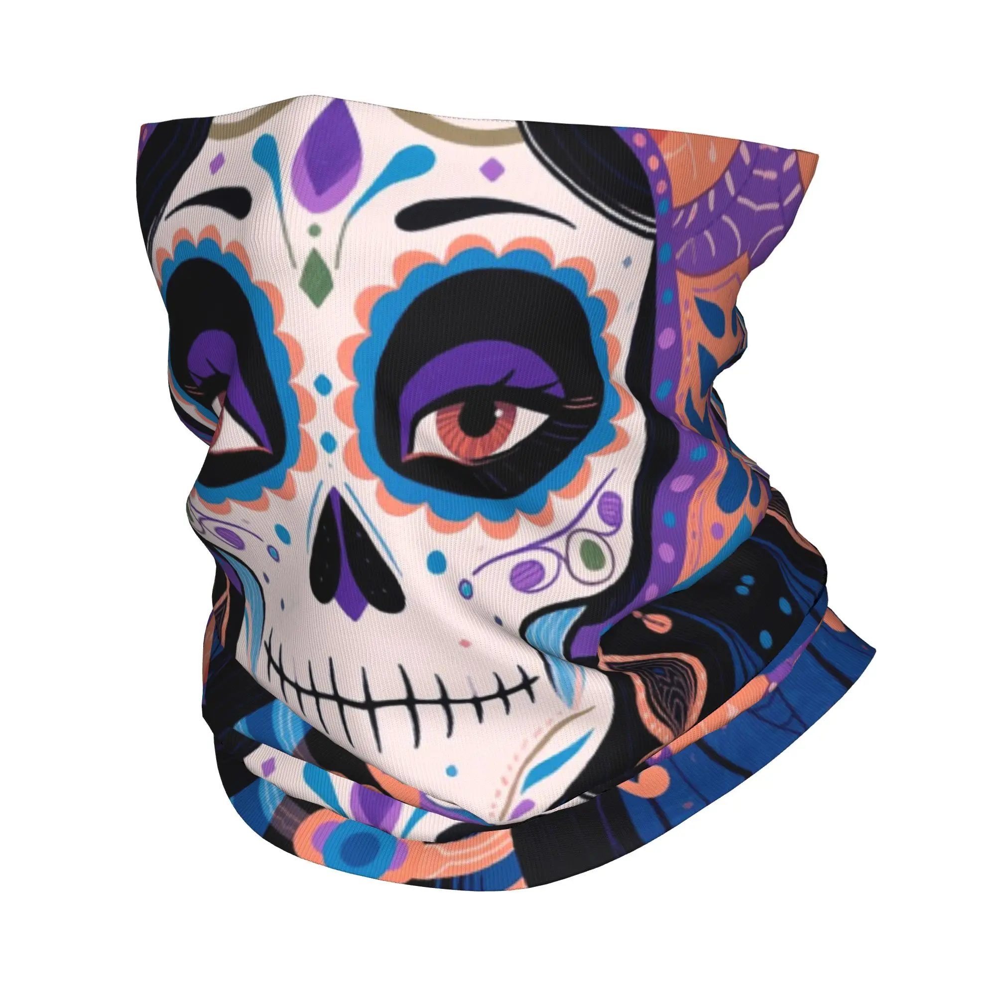 

Хэллоуин Catrina сахарный череп День мертвых мексиканская леди бандана на шею шарф с принтом повязка на голову велосипедный спорт унисекс для взрослых