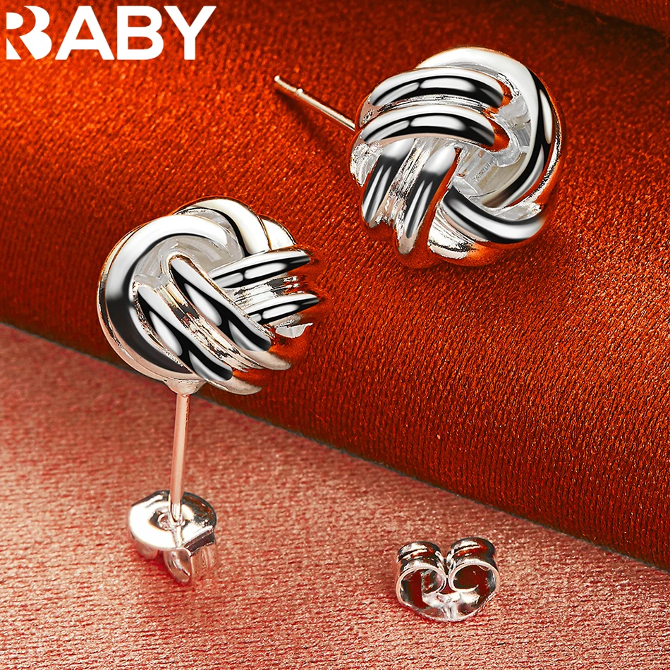 

URBABY 925 Sterling Silver Glossy Woolen Ball Stud Earrings For Women Fashion Jewelry Cute Grace Party Birthday Gifts Wedding