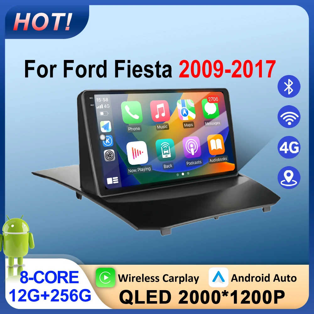 

Android 16 Carplay Auto For Ford Fiesta 2009 - 2017 Car Radio Navigation GPS Multimedia Video Player Stereo 360 Camera Head Unit