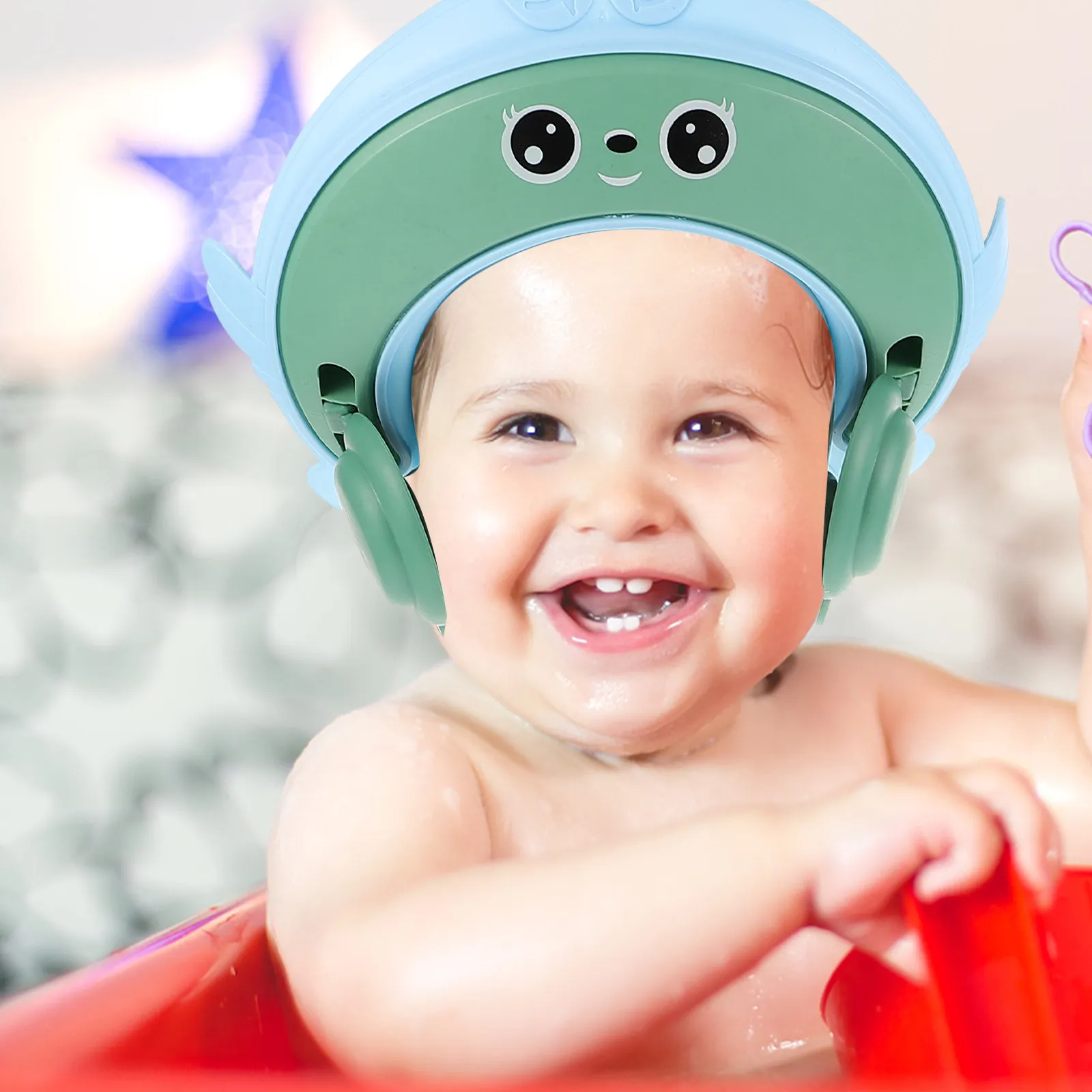 

Baby Shower Cap Kids Hair Washing Station for Sink Cute Crown Design Adjustable Lightweight Soft Touch Baby Things