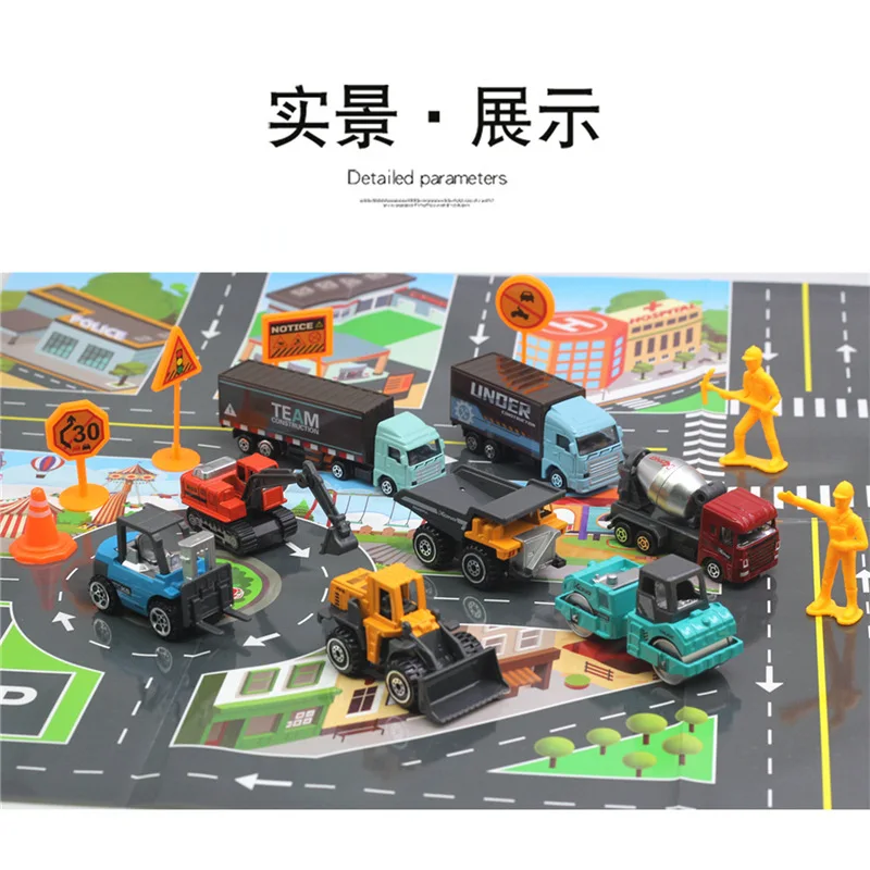 

1:64 simulation alloy engineering vehicle model sliding mini metal toy car for children