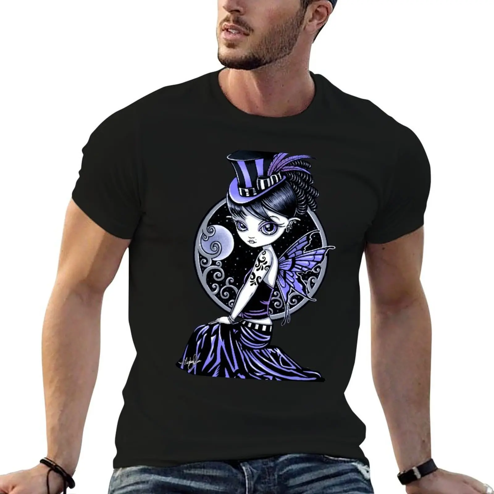 Футболка Audrey Gothic Victorian Couture Fairy от Myka Jelina, повседневная свободная футболка для ежедневной носки