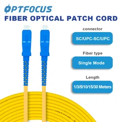 광섬유 패치 코드, LC SC FC ST UPC APC 단일 모드 점프 케이블, 싱글 1M, 3M, 5M, 10M, 15M 듀얼 솔로 파이버 케이블