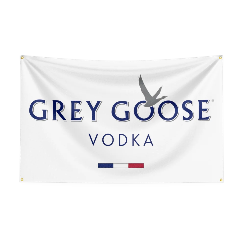 3×5ft G-grey gooses Vodkas Flag Polyester Printed Alcohol Wine Banner For Decor Drink rum Beer Flag